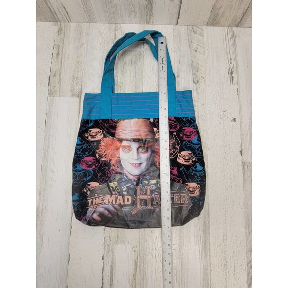 Disney Mad Hatter Tote Bag Loungefly Johnny Depp Alice In Wonderland - Picture 8 of 10